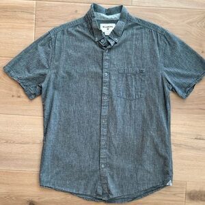 Billabong Gray Button Down Shirt Size L